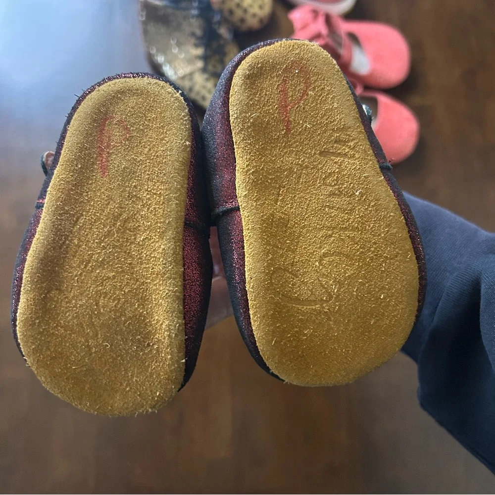 Monkey Feet Leather Baby Shoes Bundle Size 6-12M Ballet Sneaker Boots & T Strap - Picture 7 of 16